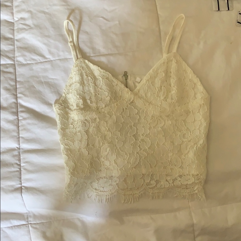 White crop top